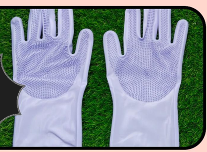 Reusable Rubber Silicon Gloves