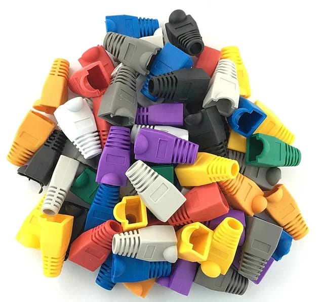 RJ45 Ethernet Network Cable Strain Relief Boots Cable Connector Plug Cover-Multicolor